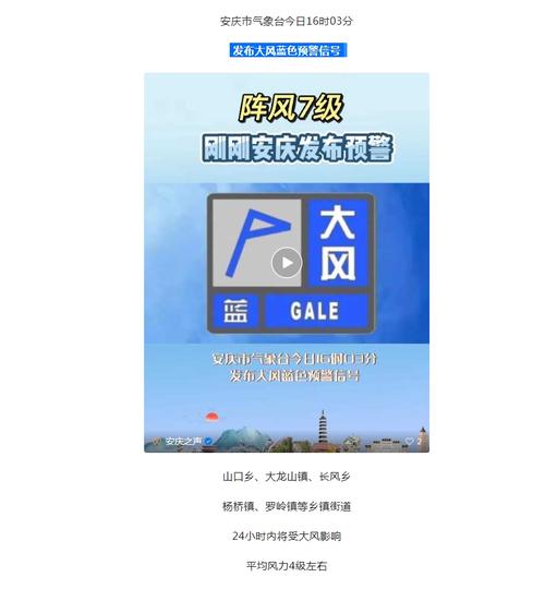 湖北省罗田县发布大风蓝色预警_2