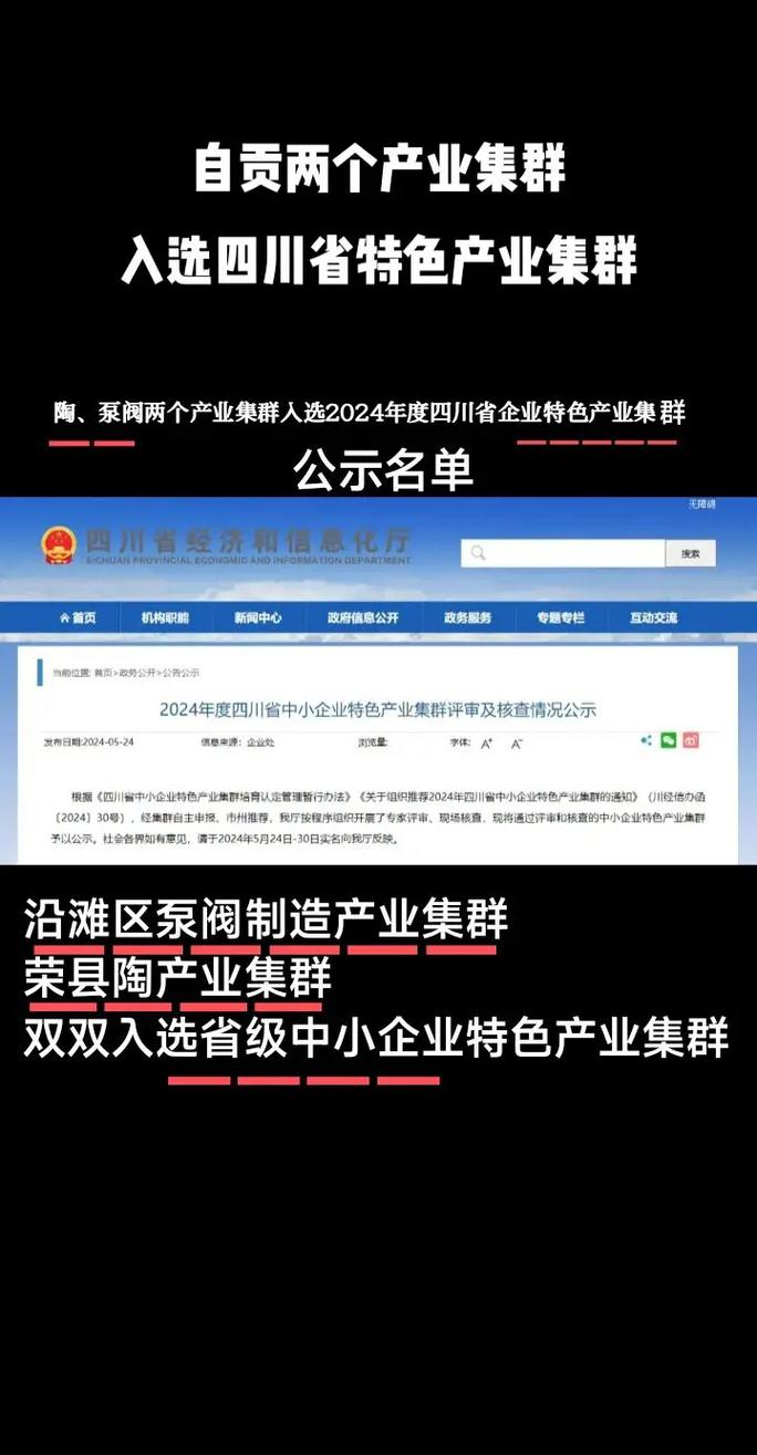 四川6个中小企业特色产业集群拟入选“国家队”